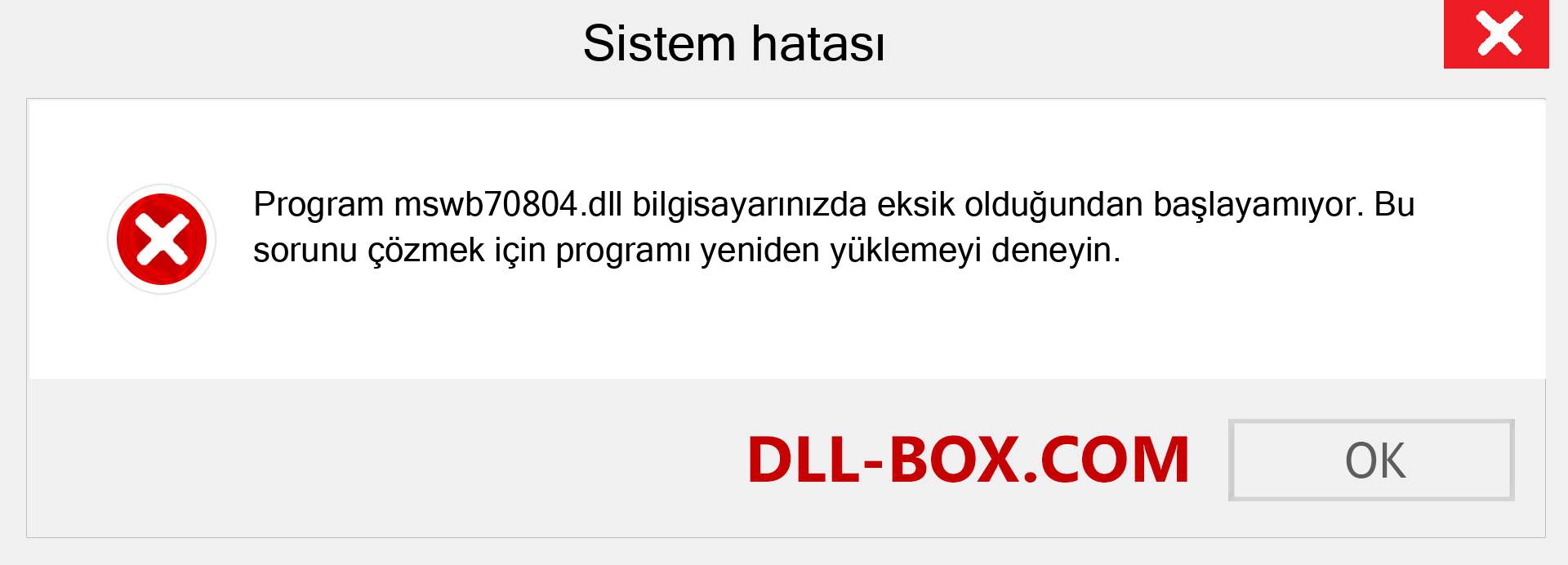 mswb70804.dll dosyası eksik mi? Windows 7, 8, 10 için İndirin - Windows'ta mswb70804 dll Eksik Hatasını Düzeltin, fotoğraflar, resimler